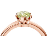 Rose gold Fancy Yellow Marquise Cut Diamond Solitaire Ring with Six-Prong Setting and Classic Band_34