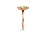 Rose gold Fancy Yellow Marquise Cut Diamond Solitaire Ring with Thin Band and Prong Setting_14