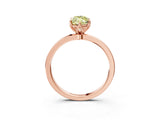 Rose gold Fancy Yellow Marquise Cut Diamond Solitaire Ring with Thin Band and Prong Setting_15