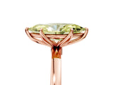 Rose gold Fancy Yellow Marquise Cut Diamond Solitaire Ring with Thin Band and Prong Setting_17