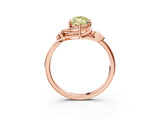 Rose gold Fancy Yellow Marquise Cut Diamond Solitaire Ring with Twist Band and Four-Prong Setting_31