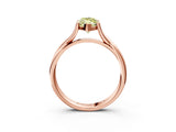 Rose gold Fancy Yellow Marquise Cut Diamond Solitaire Twist Band Prong Setting Ring_69