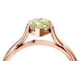Rose gold Fancy Yellow Marquise Cut Diamond Solitaire Twist Band Prong Setting Ring_70