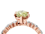Rose gold Fancy Yellow Marquise Cut Diamond Solitaire with Side Stones, Pave Band, Four-Prong Setting_33