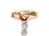 Rose gold Fancy Yellow Marquise Cut Diamond Solitaire with Side Stones, Pave Band, Four-Prong Setting_34