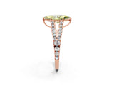 Rose gold Fancy Yellow Marquise Cut Diamond Split Shank Pavé Engagement Ring with Four-Prong Setting_19