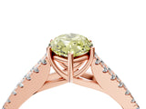 Rose gold Fancy Yellow Marquise Cut Diamond Split Shank Pavé Engagement Ring with Four-Prong Setting_21