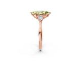 Rose gold Fancy Yellow Marquise Cut Diamond Three-Stone Ring with Pear Side Stones and Four-Prong Setting_60
