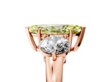Rose gold Fancy Yellow Marquise Cut Diamond Three-Stone Ring with Prong Setting and Classic Band_40
