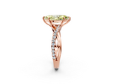 Rose gold Fancy Yellow Marquise  Cut Diamond Twisted Band with Pavé Setting and Four-Prong Setting_2