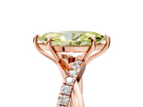 Rose gold Fancy Yellow Marquise  Cut Diamond Twisted Band with Pavé Setting and Four-Prong Setting_5