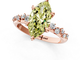 Rose gold Fancy Yellow Marquise  Cut Diamond Vine Band with Four-Prong Setting_1