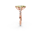 Rose gold Fancy Yellow Marquise  Cut Diamond Vine Band with Four-Prong Setting_2