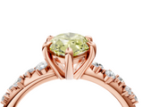 Rose gold Fancy Yellow Marquise  Cut Diamond Vine Band with Four-Prong Setting_4