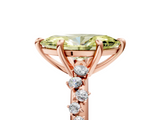 Rose gold Fancy Yellow Marquise  Cut Diamond Vine Band with Four-Prong Setting_5