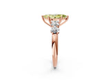 Rose gold Fancy Yellow Marquise  Cut Five-Stone Prong Set Diamond Ring with Classic Band_31