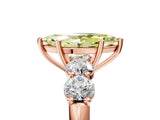 Rose gold Fancy Yellow Marquise  Cut Five-Stone Prong Set Diamond Ring with Classic Band_34