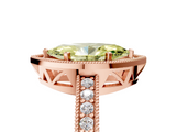 Rose gold Fancy Yellow Marquise  Cut Halo Diamond Pave Band Ring with Four-Prong Setting_5