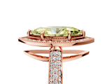 Rose gold Fancy Yellow Marquise  Cut Halo Diamond Pave Band with Four-Prong Setting_5