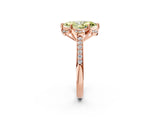 Rose gold Fancy Yellow Marquise  Cut Halo Diamond Ring with Channel Set Band and Four-Prong Setting_32