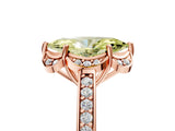 Rose gold Fancy Yellow Marquise  Cut Halo Diamond Ring with Channel Set Band and Four-Prong Setting_35