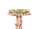 Rose gold Fancy Yellow Marquise Cut Halo Diamond Solitaire with Filigree Band and Four-Prong Setting_5