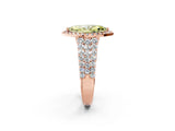 Rose gold Fancy Yellow Marquise Cut Halo Pavé Diamond Engagement Ring with Split Shank and Four-Prong Setting_5