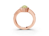 Rose gold Fancy Yellow Marquise  Cut Halo Pave Band Four-Prong Ring_33