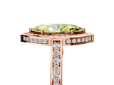 Rose gold Fancy Yellow Marquise  Cut Halo Pave Split Shank Prong Setting Ring_37