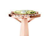 Rose gold Fancy Yellow Marquise  Cut Halo Solitaire Engagement Ring with Square Band and Four-Prong Setting_71