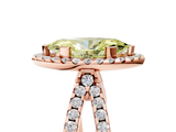 Rose gold Fancy Yellow Marquise  Cut Halo Split Shank Pave Set Ring_5