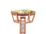 Rose gold Fancy Yellow Marquise  Cut Milgrain Channel Set Engagement Ring with Solitaire Prong Setting_5