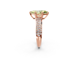Rose gold Fancy Yellow Marquise  Cut Pave Diamond Engagement Ring with Channel Set Band and Four-Prong Setting_2