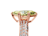 Rose gold Fancy Yellow Marquise  Cut Pave Diamond Engagement Ring with Channel Set Band and Four-Prong Setting_5