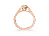 Rose gold Fancy Yellow Marquise Cut Solitaire Cathedral Diamond Engagement Ring with Channel-Set Band and Four-Prong Setting_6