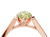 Rose gold Fancy Yellow Marquise Cut Solitaire Cathedral Diamond Engagement Ring with Channel-Set Band and Four-Prong Setting_7
