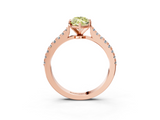 Rose gold Fancy Yellow Marquise  Cut Solitaire Diamond Engagement Ring with Pave Band and Four-Prong Setting_3