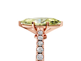 Rose gold Fancy Yellow Marquise  Cut Solitaire Diamond Engagement Ring with Pave Band and Four-Prong Setting_5