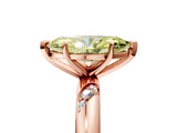 Rose gold Fancy Yellow Marquise Cut Solitaire Diamond Engagement Ring with Twisted Pave Band and Four-Prong Setting_8