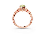 Rose gold Fancy Yellow Marquise Cut Solitaire Diamond Ring with Infinity Twist Band and Four-Prong Setting_27