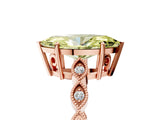 Rose gold Fancy Yellow Marquise Cut Solitaire Diamond Ring with Infinity Twist Band and Four-Prong Setting_29