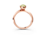 Rose gold Fancy Yellow Marquise  Cut Solitaire Engagement Ring with Flat Band and Four-Prong Setting 4