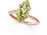 Rose gold Fancy Yellow Marquise  Cut Solitaire Engagement Ring with Four-Prong Setting and Classic Band_1