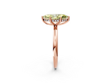 Rose gold Fancy Yellow Marquise  Cut Solitaire Engagement Ring with Four-Prong Setting and Classic Band_2