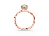 Rose gold Fancy Yellow Marquise  Cut Solitaire Engagement Ring with Four-Prong Setting and Classic Band_3
