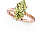 Rose gold Fancy Yellow Marquise  Cut Solitaire Engagement Ring with Four-Prong Setting on a Classic Band_1