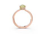 Rose gold Fancy Yellow Marquise  Cut Solitaire Engagement Ring with Four-Prong Setting on a Classic Band_3
