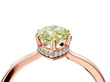 Rose gold Fancy Yellow Marquise  Cut Solitaire Engagement Ring with Four-Prong Setting on a Classic Band_4