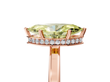 Rose gold Fancy Yellow Marquise  Cut Solitaire Engagement Ring with Four-Prong Setting on a Classic Band_5