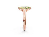 Rose gold Fancy Yellow Marquise Cut Solitaire Engagement Ring with Tapered Band and Four-Prong Setting_5